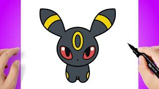 Como dibujar Umbreon Chibi - Pokemon