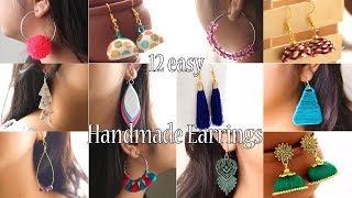 12 Easy DIY Earrings  Handmade Jewellery  Jewellry Making