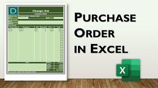 How to Create a Purchase Oder in Excel  Excel Template Design