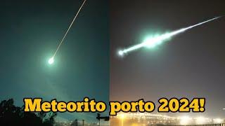 Incredible footage of the falling meteor in Portugal - meteorito porto 2024