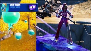 FORTNITE INTO THE WILDS QUESTS WEEK 4 Challenge Locations XP Guide - Kinetic Ore & Sky Jellies