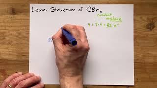 Lewis Structure of CBr4 tetrabromomethane carbon tetrabromide