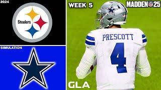 Cowboys vs. Steelers  Week 5 Simulation  Madden 25 Gameplay