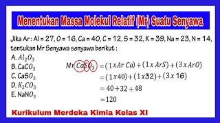 BAHAS SOAL KIMIA KELAS XI  MENENTUKAN MASSA MOLEKUL RELATIF MR SENYAWA