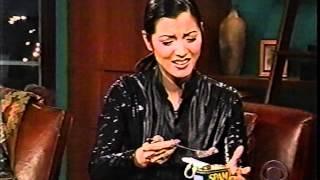 Kelly Hu on the late show eating Spam