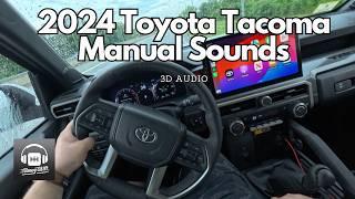 Rainy Day Drive 2024 Toyota Tacoma TRD Off-Road Manual Sound Experience Binaural Audio