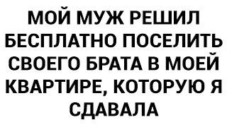 Мой муж решил бесплатно поселить своего брата в моей квартире которую я сдавала