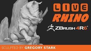 Zbrush 4R6 & V-Ray LIVE - Sculpting and Rendering a Rhino