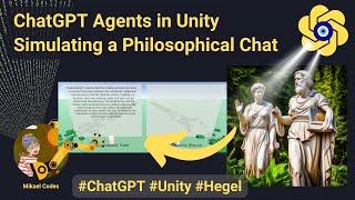 ChatGPT agents in Unity simulating a philosophical chat