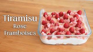 Tiramisu à la rose et aux framboises 