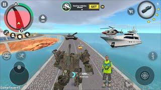 Vegas Crime Simulator 2 Transformer Tank Fight Army Tank on Bridge War Zone - Android Gameplay HD