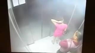 cctv video  Woman be careful in elevator   cctv london 2016