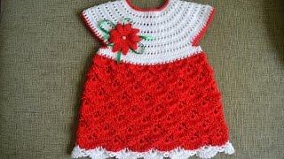 Детское ажурное платье крючкомМастер класс для начинающих Child fishnet dress crochet