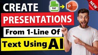 Create PowerPoint Presentation Using AI from Text  Text Prompts to PPT Maker AI  Free Presentation