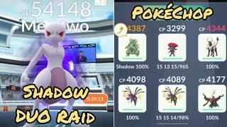 Shadow Mewtwo Duo Raid - Pokémon Go - 2 players Raid battle