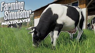 BAD FARMERS START DAIRY COW FARM - Farming Simulator 19 Multiplayer Gameplay