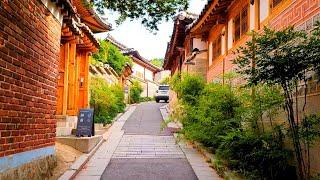 4K Bukchon Hanok Village Walking Tour through Traditional Korean alleyway in Seoul