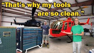 Helicopter A&P Tech Shares His Organized Setup