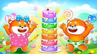 Beautiful Colorful Rainbow Desserts  Funny Kids Songs And Nursery Rhymes by Lucky Zee Zee