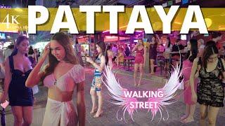  Angels Walking Street Nightlife in Pattaya Thailand   Walking tour