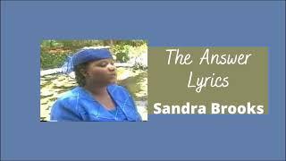 Sandra Brooks - I found the answer down on my knees lyrics  Gospel Caribbean