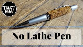 No lathe Pen Challenge Hexagon Carved Pen Kit Hand Tool Woodworking Project