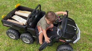 JOYRACER  24V 4WD 6x6 Kids Ride on Dump Truck