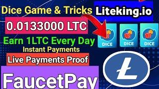 Liteking io High Paying Litecoin Faucet Site  0.013 LTC Live Payments Of Proof  Game Tricks & In