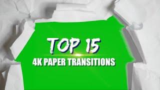 Paper Transition Green Screen 4K