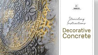 6 Easy Steps - Stenciling Instructions Decorative Concrete - Creative Stencil Pattern Application