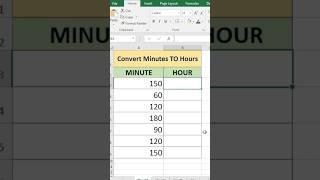 Excel Time Conversion Transform Minutes into Hours Like a Pro#excel #exceltricks