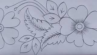 Hand embroidery nakshi kantha design drawing tutorialনকশীকাঁথা নকশা