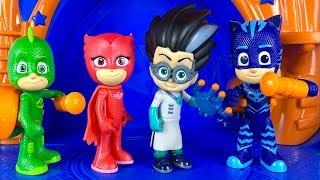 PJ MASKS STORY WITH  ROMEO AND NIGHT NINJA DUPLICATES CATBOY