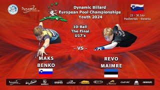 Day 4 The 10-ball FINAL Dynamic Billard European Pool Championships Youth 2024.