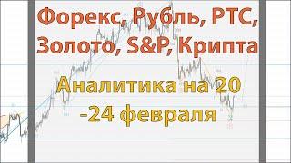 Форекс Рубль РТС Золото S&P Крипта. Аналитика на 20 -24 февраля