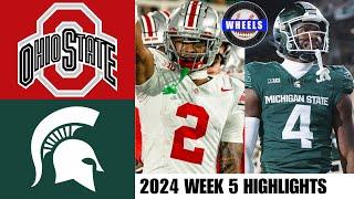 #3 Ohio State vs Michigan State  Full Game Highlights  2024 College Football Highlights