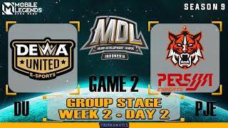 Dewa United Rhodes vs Persija Esports GAME 2 MDL ID S9  PJE VS DU