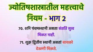 ज्योतिषशास्रातील महत्त्वाचे नियम - भाग 2  Vastu Tips For Home  स्वामी उपाय @Swami_Nivas