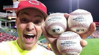 Snagging THREE HOME RUN BALLS at Great American Ball Park