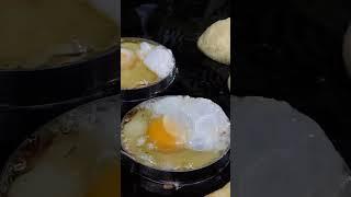 fried egg pancake - hotteok  korean street food