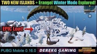 TWO NEW ISLANDS on Erangle + Snow Paradise Mode Fun - PUBG Mobile 0.16 Global Update