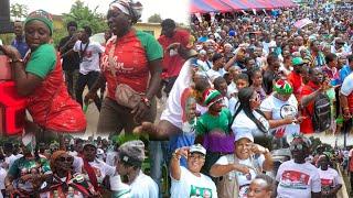 NDC Supporters StutDown Winneba with Crowd At their NDC 2024 Manifesto Launch