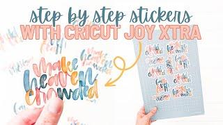 How To Make Stickers with the Cricut Joy Xtra  Cricut Joy Xtra Waterproof Sticker Tutorial