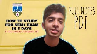 How to Study for KTU Sem12 Exam in 5 Days + Notes  2021  Adamsy