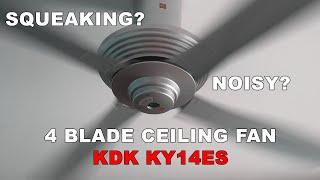 How to Repair Noisy Squeaking & Humming Ceiling Fan  Replace Capacitor & Bearing  KDK KY14ES