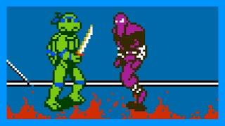 Teenage Mutant Ninja Turtles II The Arcade Game NES  adapted port  full game session