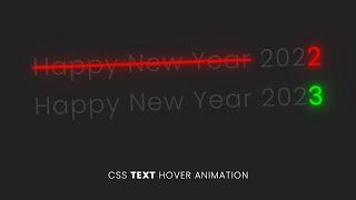 CSS Text Hover Animation Effects  2023