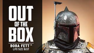 LIFE-SIZE Boba Fett Bust Unboxing   Out of the Box