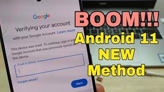 Boom New Method All Samsung Android 1112 Remove Google Account Bypass FRP.