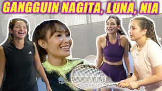 GANGGUIN NAGITA LUNA NIA LATIHAN TENNIS RAFATHAR JADI GUEST STAR